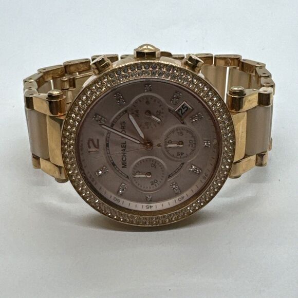 Michael Kors Parker MK5896 Women Rose Gold Analog Dial Quartz Wrist Watch JNA390 main image 4